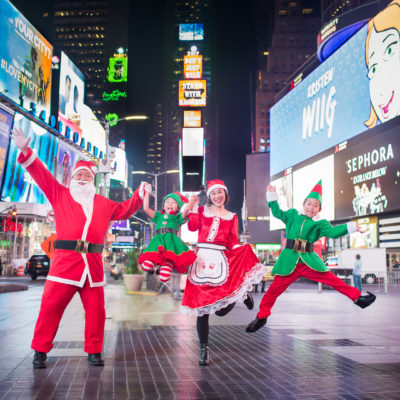 Annual holiday card in 2019 in Times Square