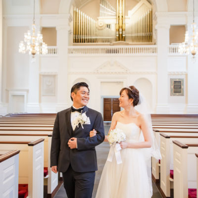NYでウエディングフォト:ユニタリアン教会で世界にひとつの結婚式