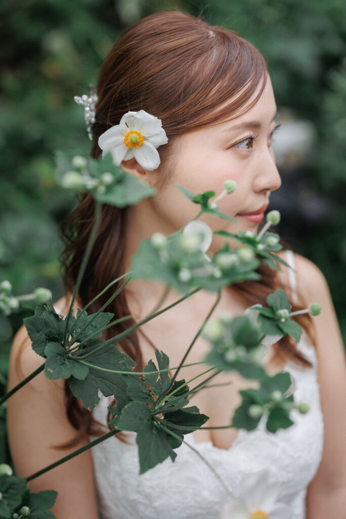 ニューヨークのウェディングフォト|前撮り/花と花嫁さま。