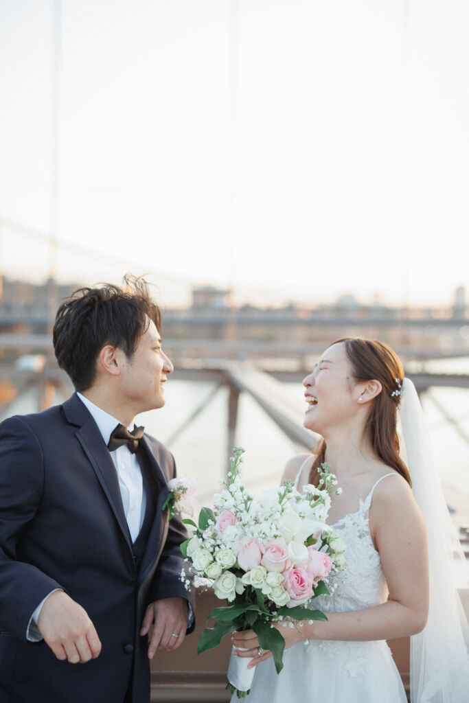 ニューヨークのウェディングフォト|前撮り/花嫁さまの心からの笑顔。