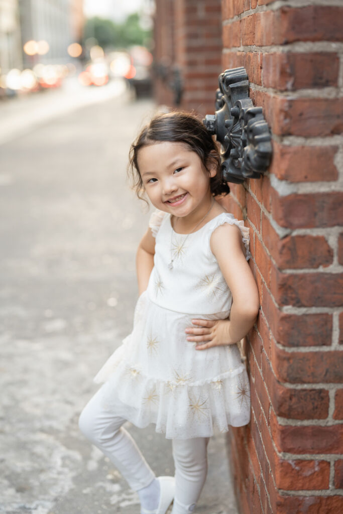 ニューヨークのファミリーフォト/妹ちゃんのソロショット。