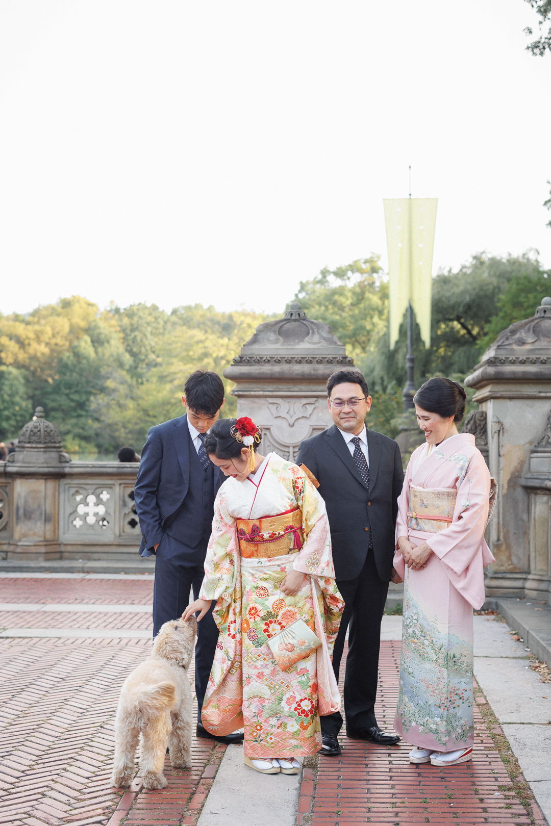 ニューヨークで成人式フォト/セントラルパークのベセスダテラスにて。