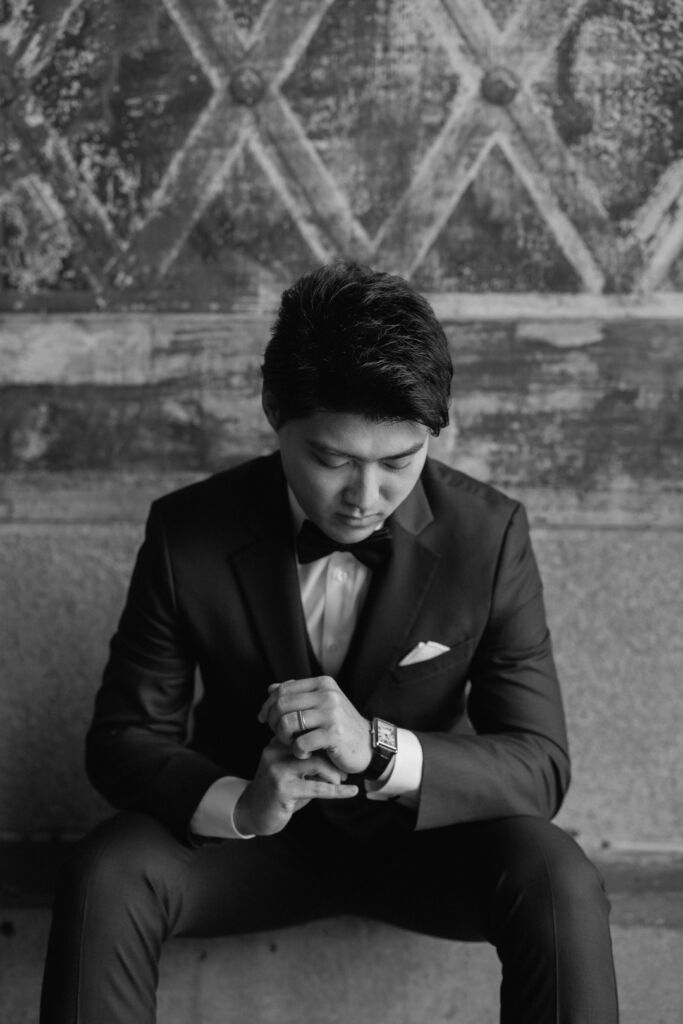 ニューヨークのフォトウェディング|前撮り/花婿さまのソロショット。