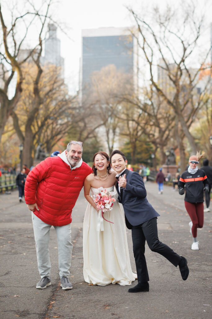 ニューヨークの前撮り|ウェディングフォト/フレンドリーなニューヨーカーと一緒に。