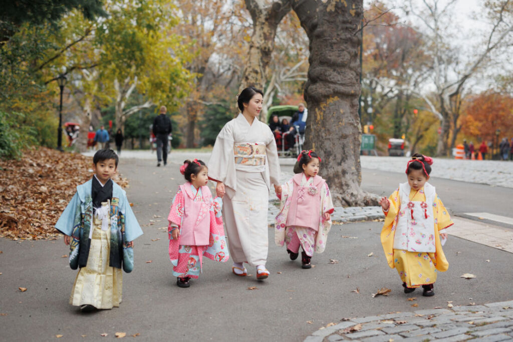 ニューヨークで七五三フォト/セントラルパークをお散歩して移動。
