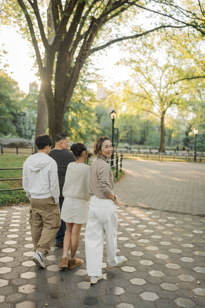 family photo in central park