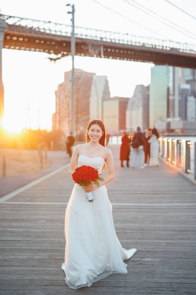 ニューヨークで後撮り/フォトウェディング|花嫁さまのソロショット。