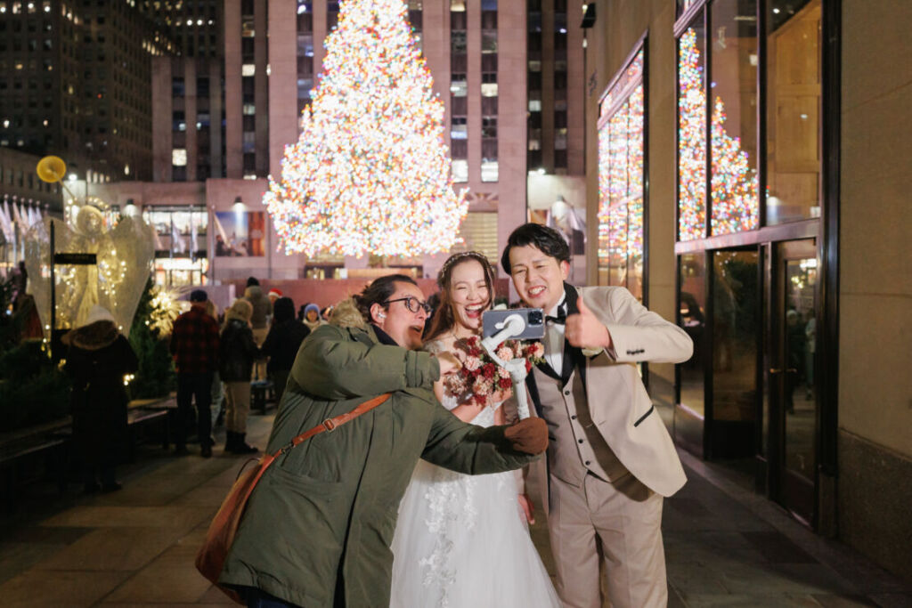 ニューヨークの前撮り|ウェディングフォト/海外からの旅行者の動画配信に出演。