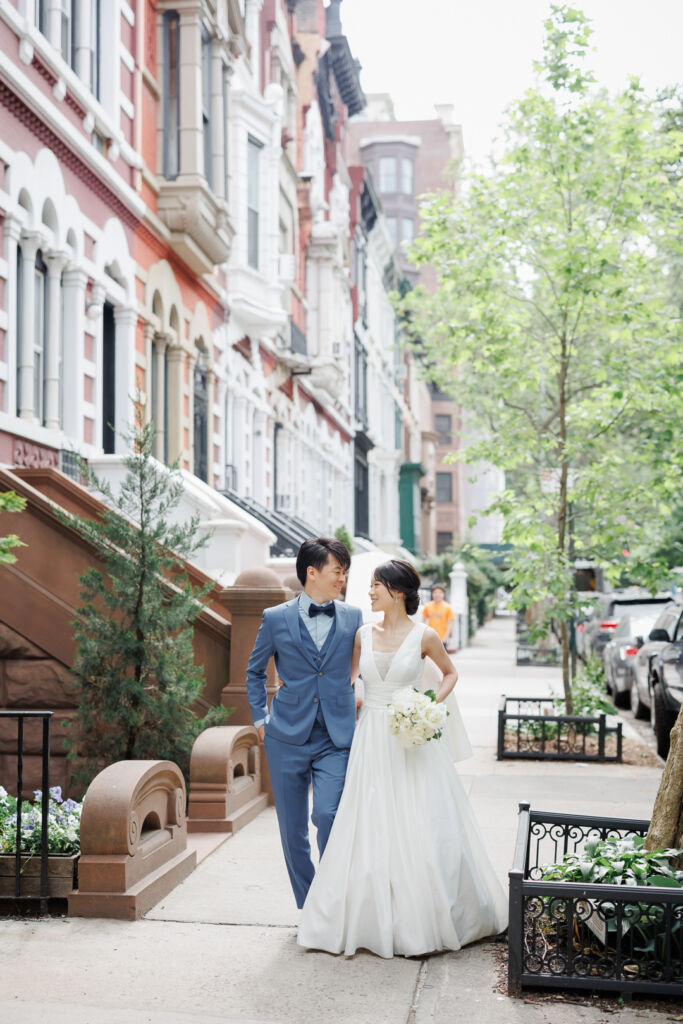 ニューヨークでフォトウェディング|前撮り/アッパーウェストサイドのタウンハウスにて。