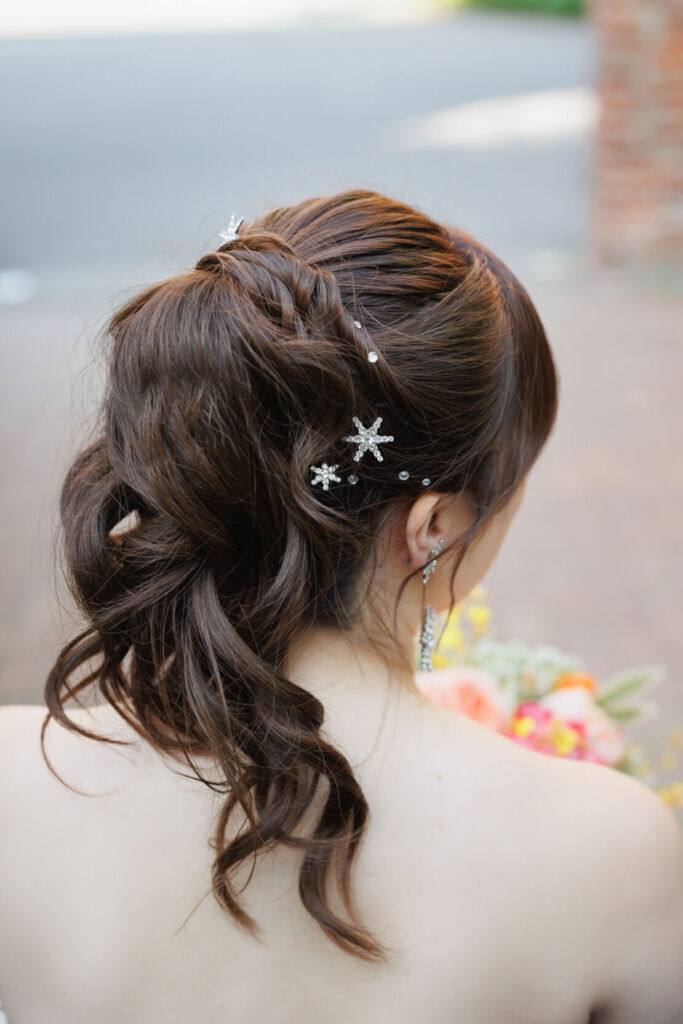 ニューヨークで前撮り|フォトウェディング/ポニーテールのウェディングヘア