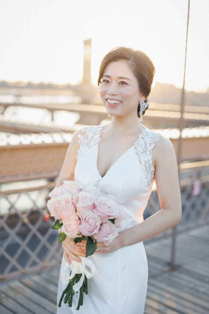ニューヨークで前撮り|ウェディングフォト/花嫁さまのソロショット。