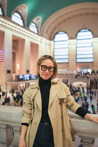 woman at grand central terminal